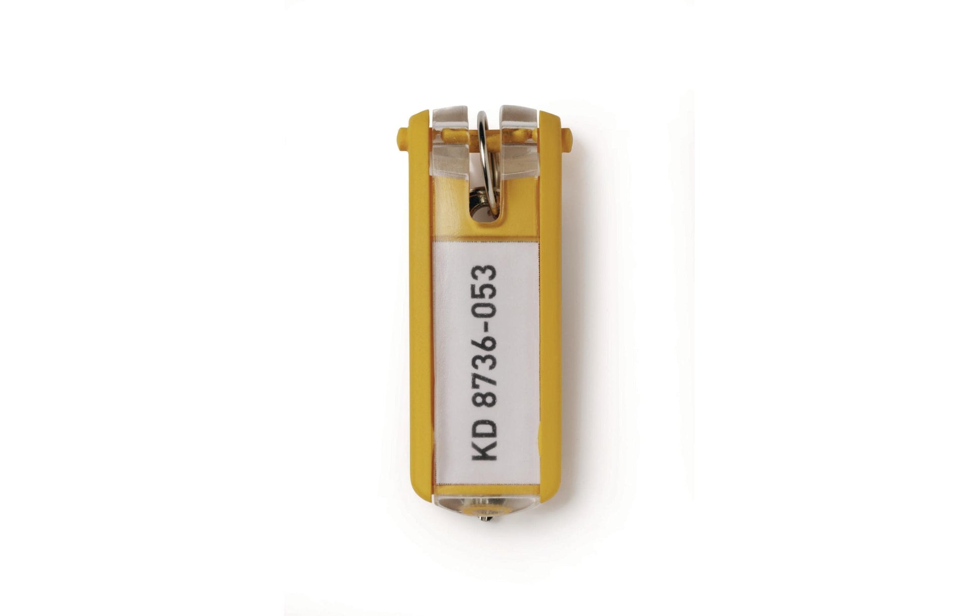 Durable Schlüsselschild Key Clip – gelb, Kunststoff, B 24 × H 68 × T 15 mm, 6 Stk. – für Key Box Code 36