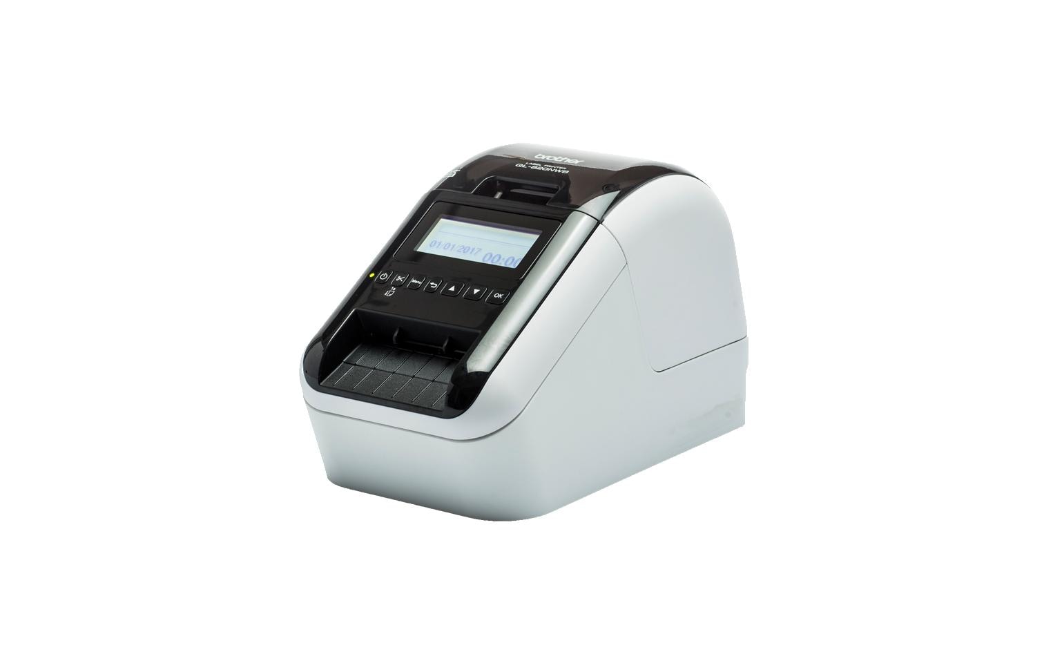 Brother QL-820NWBc – Etikettendrucker, Thermodirekt, 2-farbig (schwarz/rot), USB, WLAN, für DK-Rollen 62 mm
