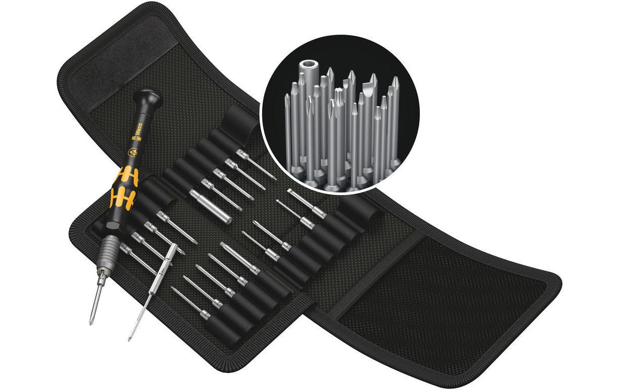 Wera Schraubendreher-Bit-Set Kraftform Kompakt Micro – 20 Bits