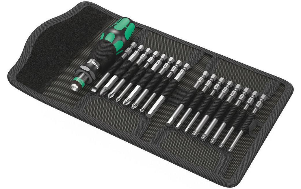 Wera Kraftform Kompakt 60 Schraubenzieher-Set – für PH/PZ/TX u. a., 17-teilig, mit Tasche