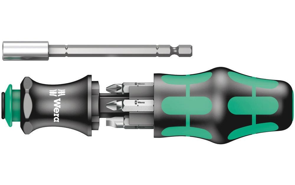 Wera Kraftform Kompakt – Multi-Bit-Schraubenzieher-Set PH/PZ/SL, 6-teilig, 28 SB