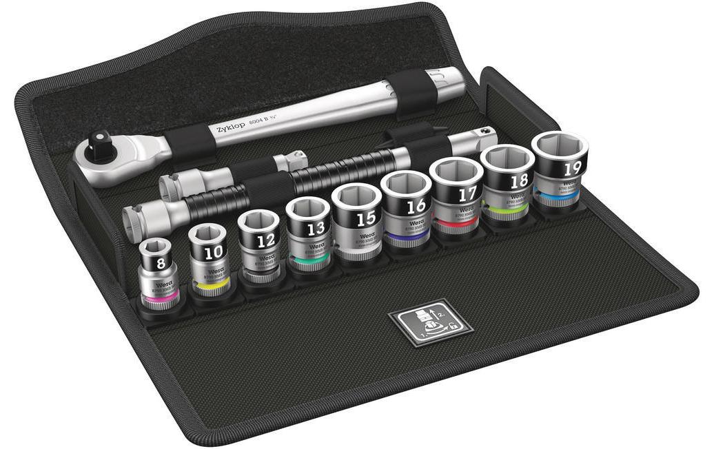 Wera Zyklop Metal Knarrensatz – Antrieb 3/8" – 8100 SB HF 1