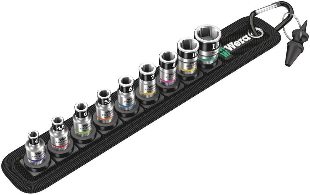 Wera Zyklop – Stecknuss-Satz 1/4", 4/4,5/5 mm…, 9-teilig, Box, Belt A 1
