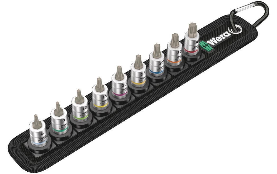 Wera Zyklop – Stecknuss-Satz 1/4", für TORX, 8/9/10 mm …, 9-teilig, Box – 05003882001