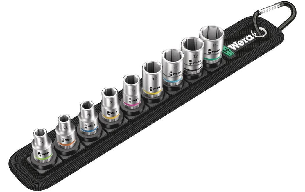 Wera Zyklop – Stecknuss-Satz, 1/4", 5–13 mm, 9-teilig, Box, 05003883001