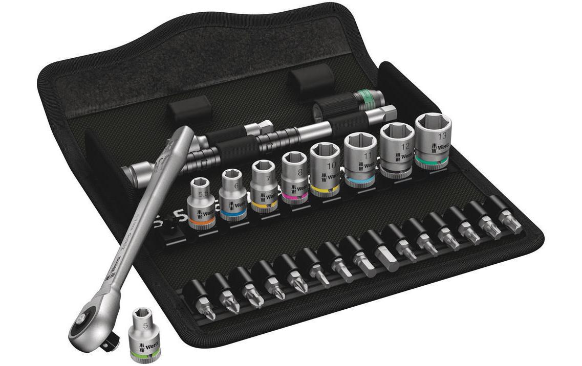 Wera Zyklop Metal – Knarrensatz 1/4", 28-teilig, 5,5–13 mm, Box, 8100 SA 7
