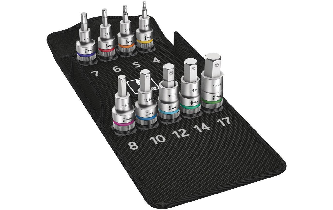 Wera Zyklop – Stecknuss-Satz 1/2" 4/5/6 … mm, 9-teilig, Box, 8740 C HF