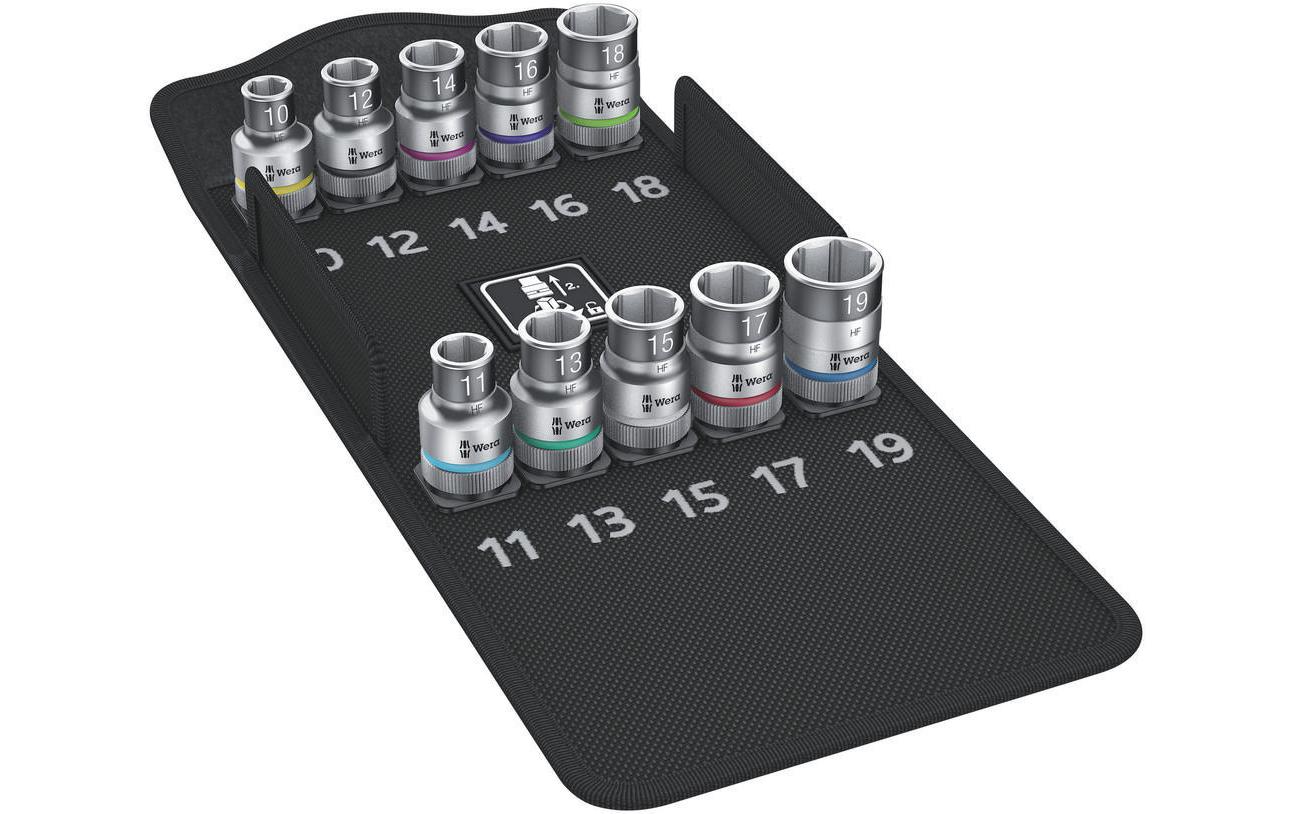 Wera Zyklop – Stecknuss-Satz 1/2", 10–19 mm, 10-teilig, magnetisch, Etui, 8790 HMC HF 1
