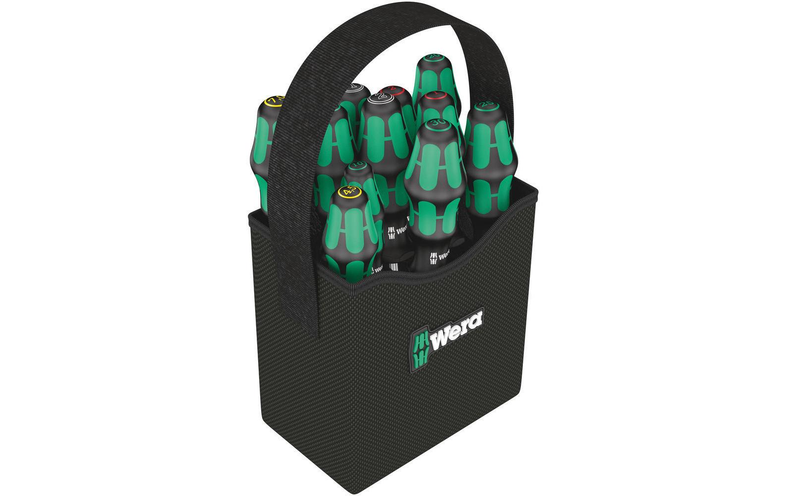 Wera Kraftform 2go – Multi-Bit-Schraubenzieher-Set PZ/SL, 11-teilig, Etui, 300