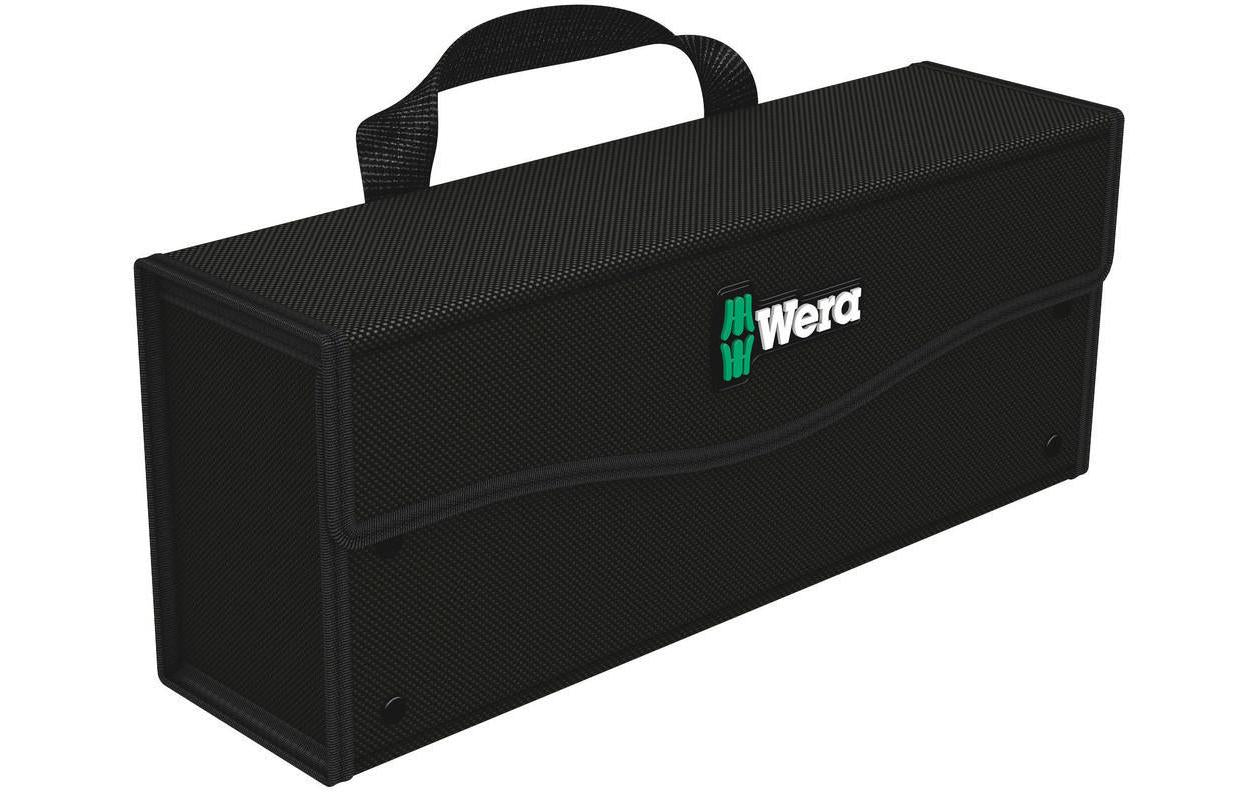 Wera 2go 3 Werkzeugbox – mit Deckel, mit Griff, schwarz, Kunststoff, B 325 × H 130 × T 80 mm
