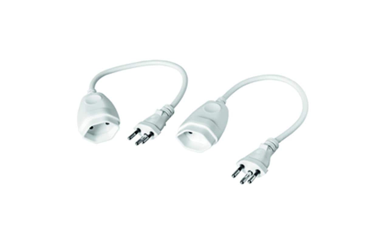 Steffen Verlängerungskabel T12–T13, 0,25 m, 1 mm² – Weiss