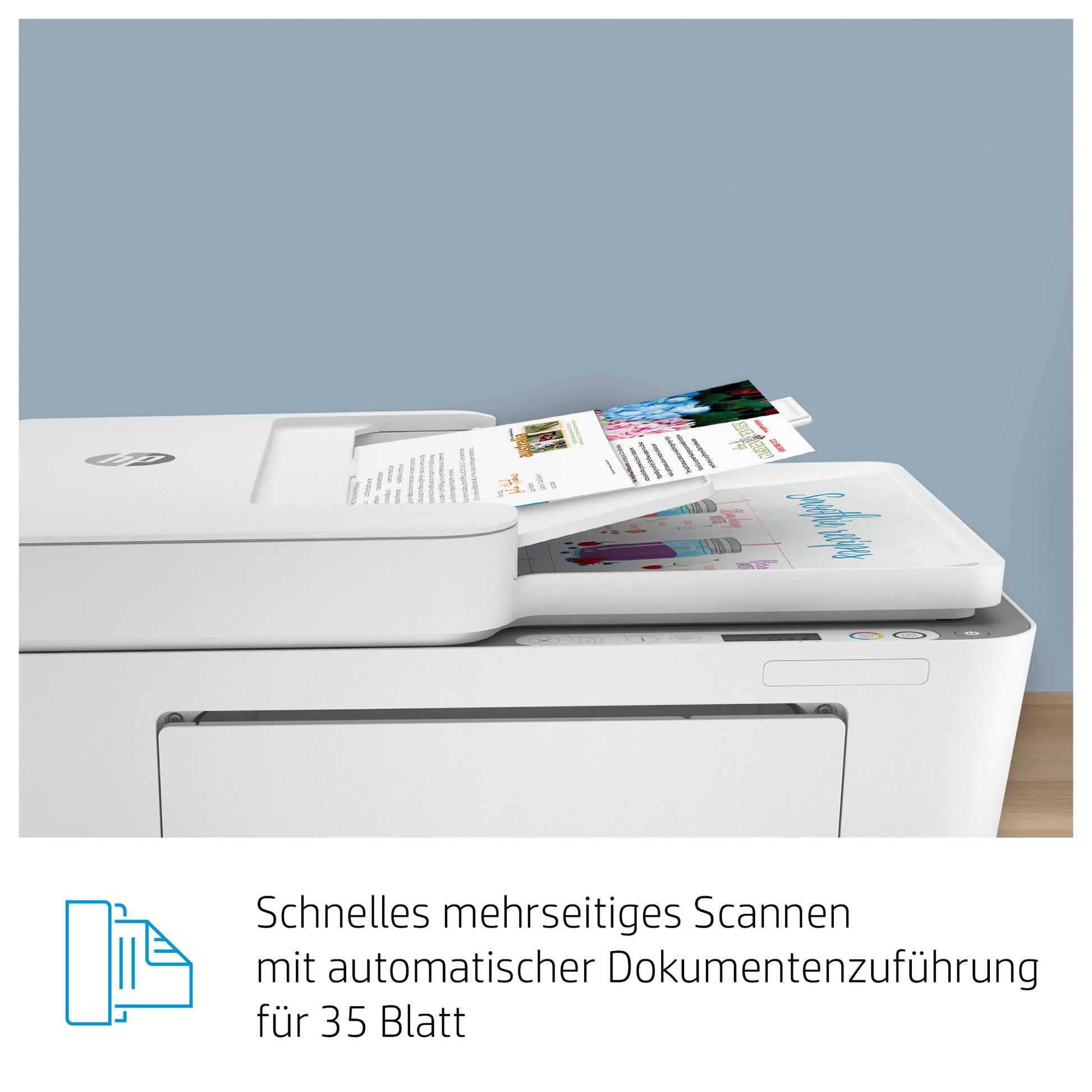 HP DeskJet Plus 4120 – Farbtintenstrahl-Multifunktionsdrucker, A4, 4-in-1, Duplex, ADF, WLAN
