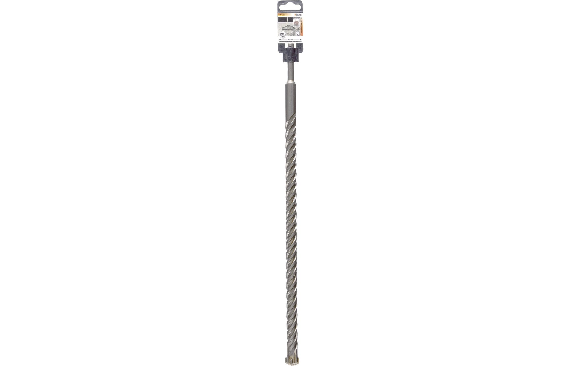 kwb Hammerbohrer 20 × 450 mm Hartmetall SDS Plus – für Mauerwerk & Beton – 1 Stk – 4-Schneider