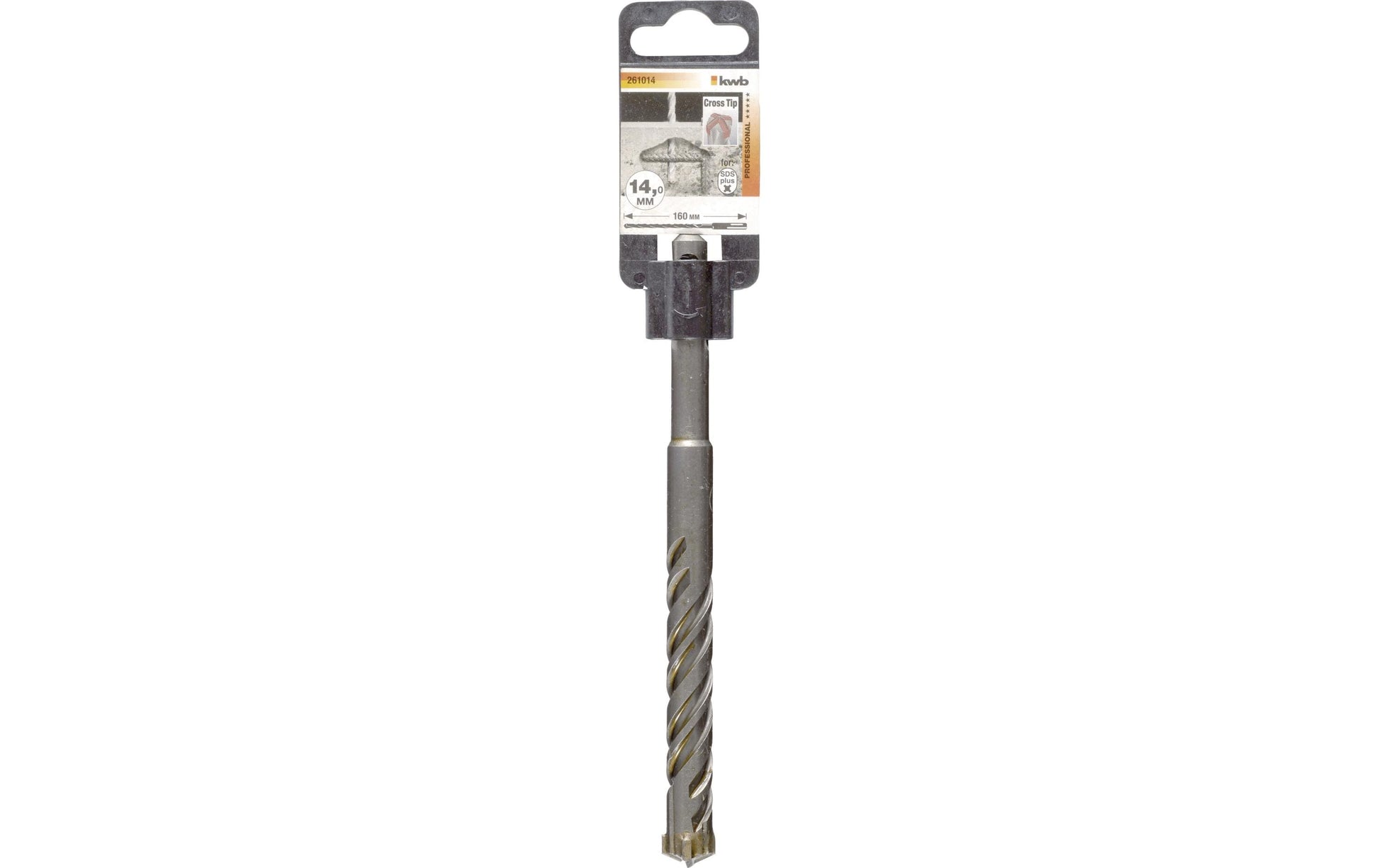 kwb Hammerbohrer 14 × 160 mm Hartmetall SDS Plus – für Mauerwerk & Beton – 1 Stk