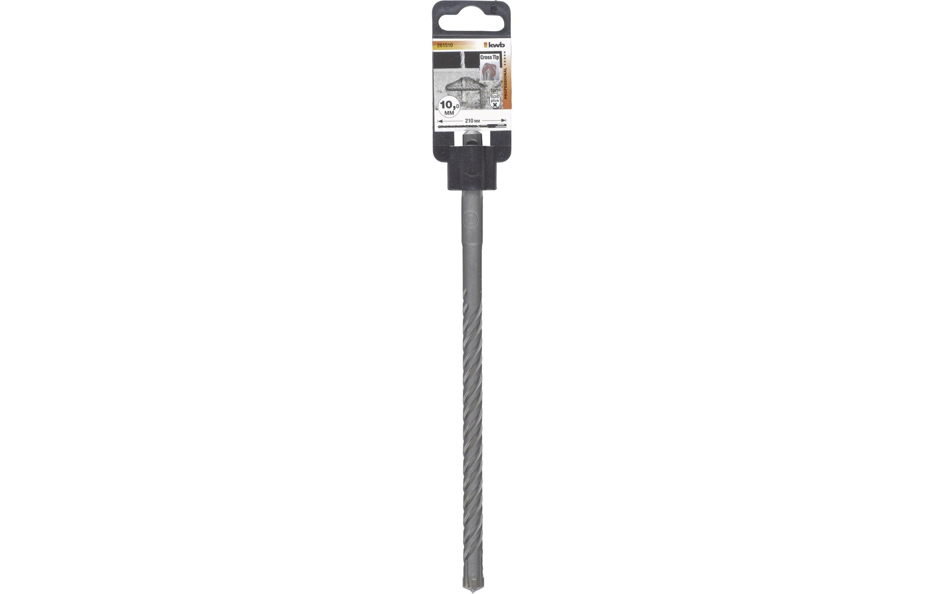 kwb Hammerbohrer 10 × 210 mm – Rotationshammer, Porenbeton, Beton, Sandstein, Stein