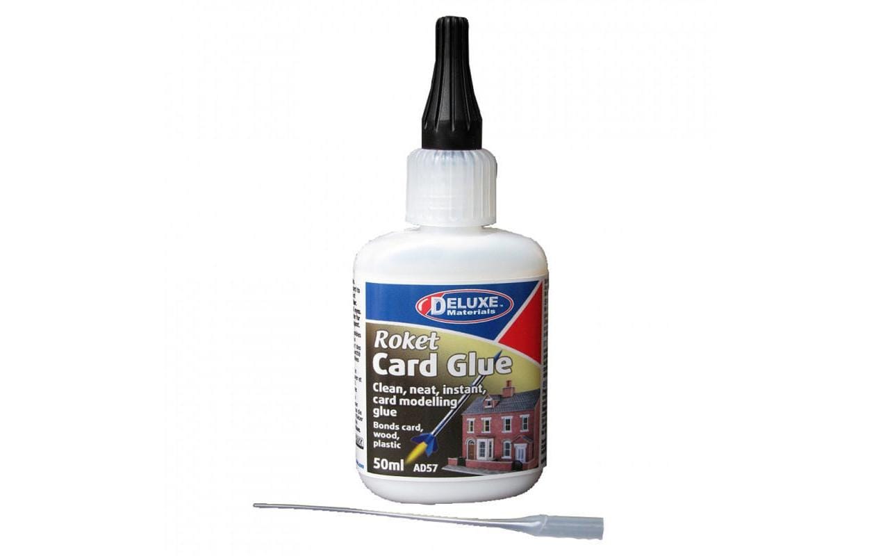 Deluxe Materials Spezialkleber Roket Card – Transparent, 50 ml, für Karton, flüssig, AD57