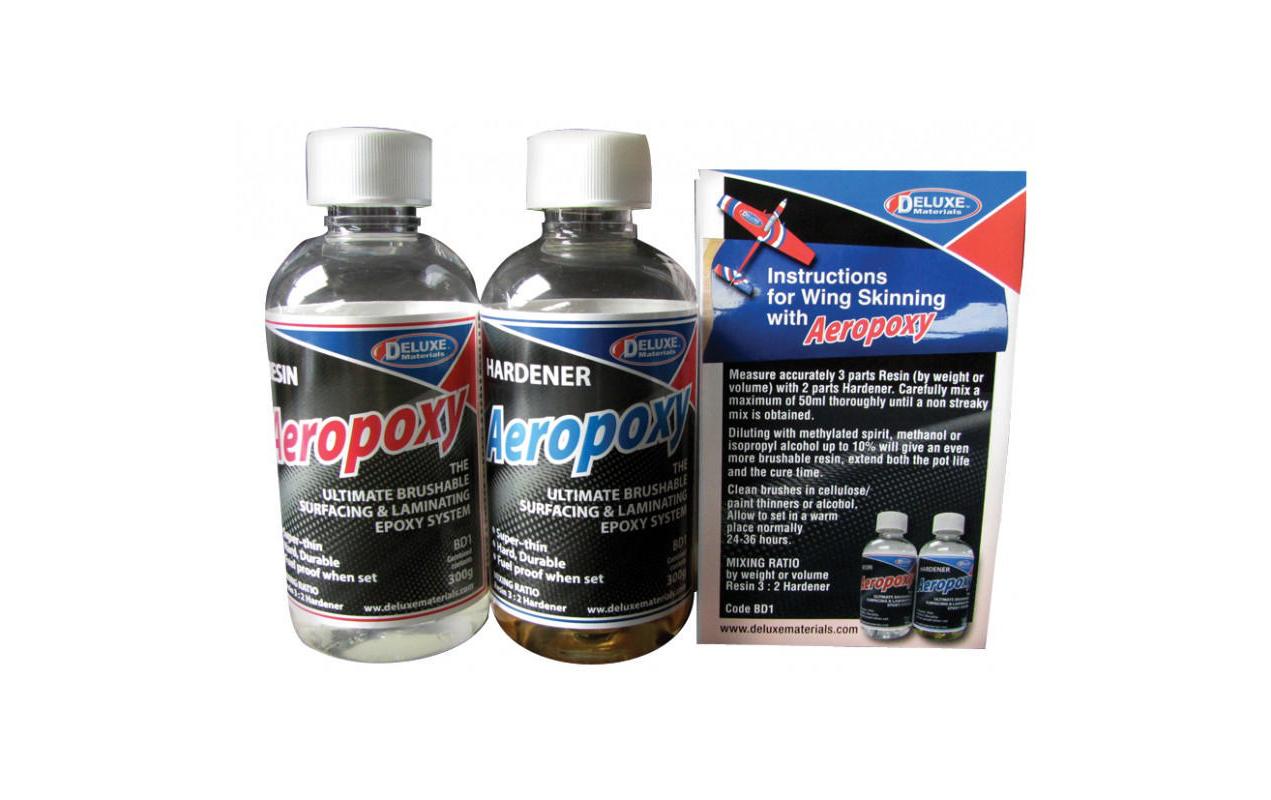 Deluxe Materials 2K Epoxidharzkleber – Transparent – 2 × 300 g – Für Kunststoff