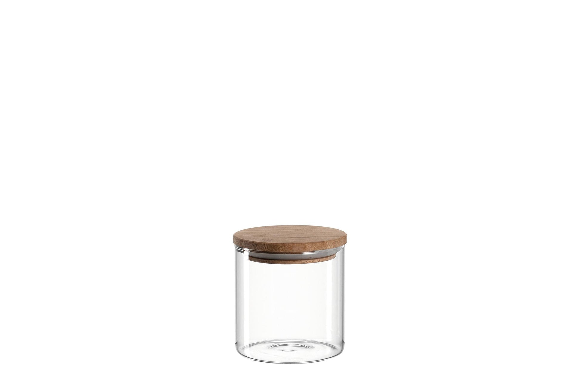 Montana Vorratsdose 500 ml, Ø 10 × 12 cm, Glas/Holz, Transparent