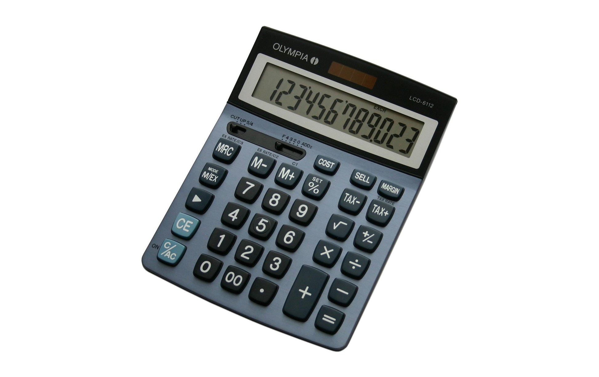 Olympia Tischrechner LCD 6112 – 12-stellig – Solar – Blau