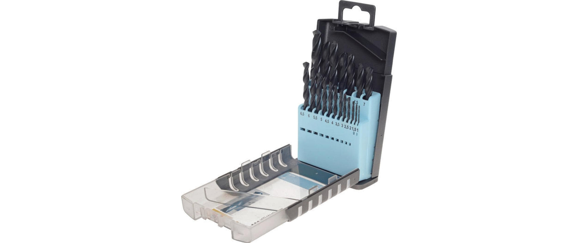 kwb Spiralbohrer-Set 1–10 mm HSS Zylinderschaft – für Metall & Kunststoff – 19-tlg. – mit Tasche