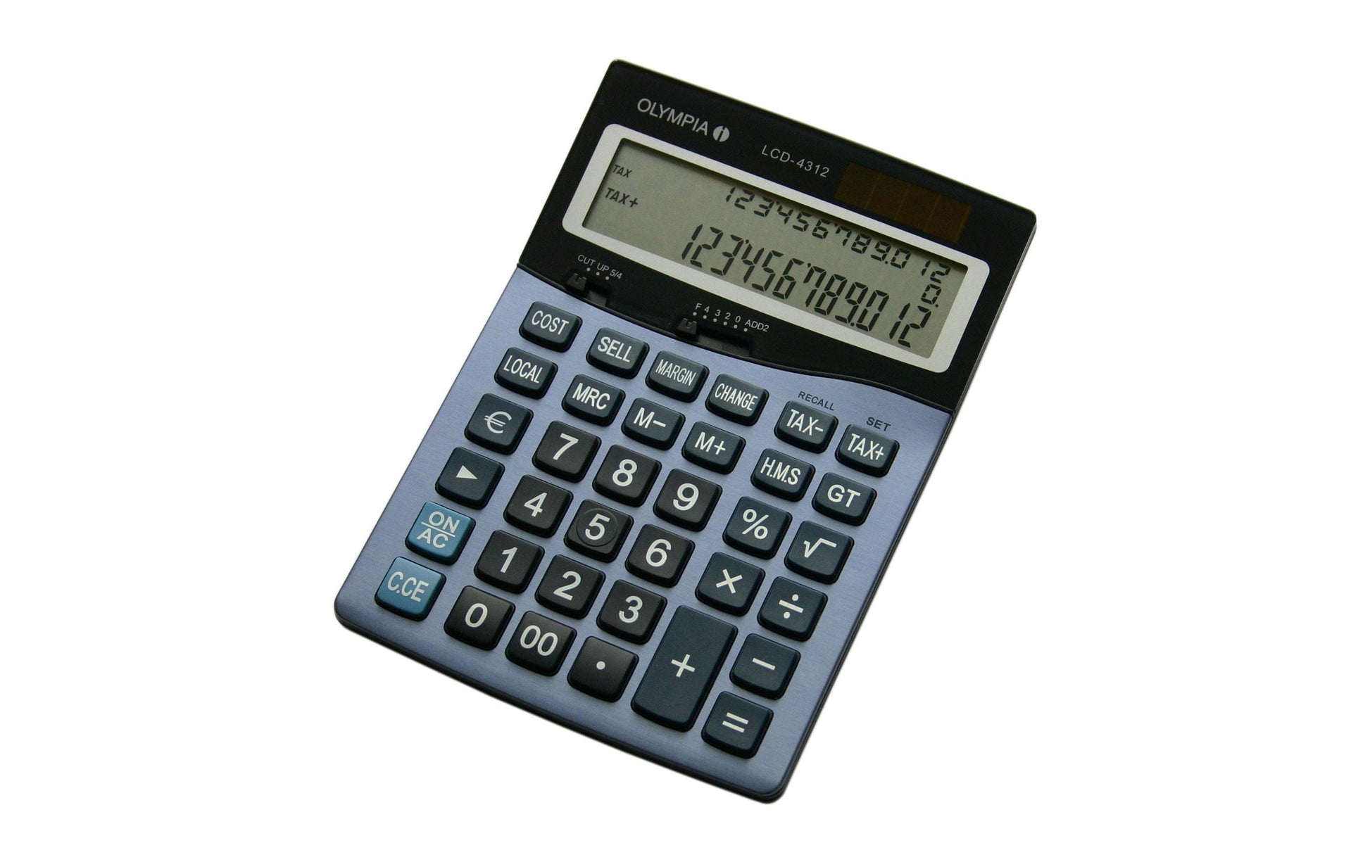 Olympia Tischrechner LCD 4312 – 12-stellig – Solar – Blau