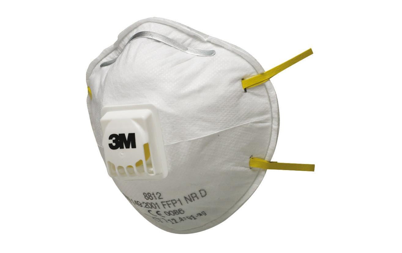 3M Atemschutzmaske FFP1 8812 – mit Ventil – Einheitsgrösse – Weiss – 10 Stk. – AS/NZS 1716
