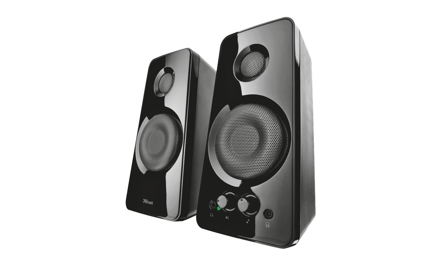 Trust Tytan, Paar – PC-Lautsprecher-Set – 2.0, 18 W, 3,5 mm Klinke, USB, Schwarz