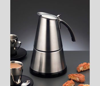 Rommelsbacher EKO 364/E Espressomaschine (Siebträger) – 4 Tassen, Edelstahl, 11,5×17×11,5 cm