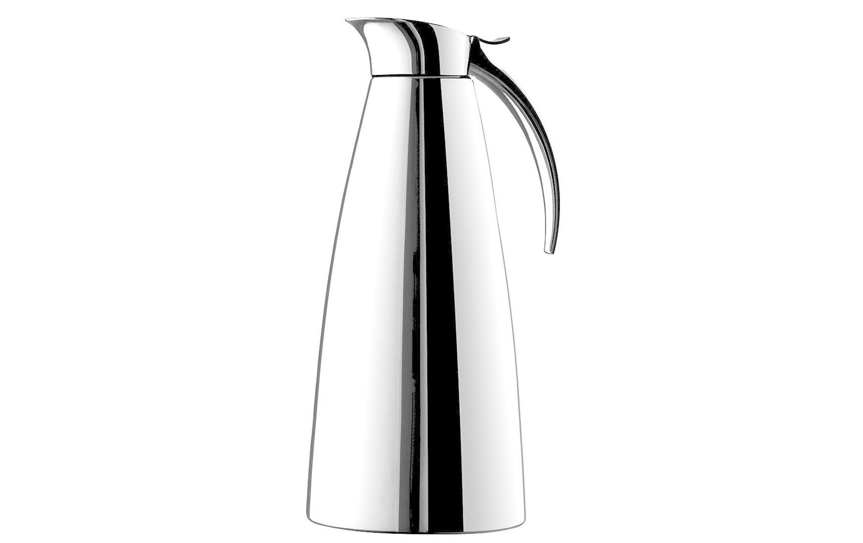 EMSA Thermoskanne Eleganza – 2er Set, 1 l, Edelstahl 18/10, Klappdeckel, vakuumisoliert