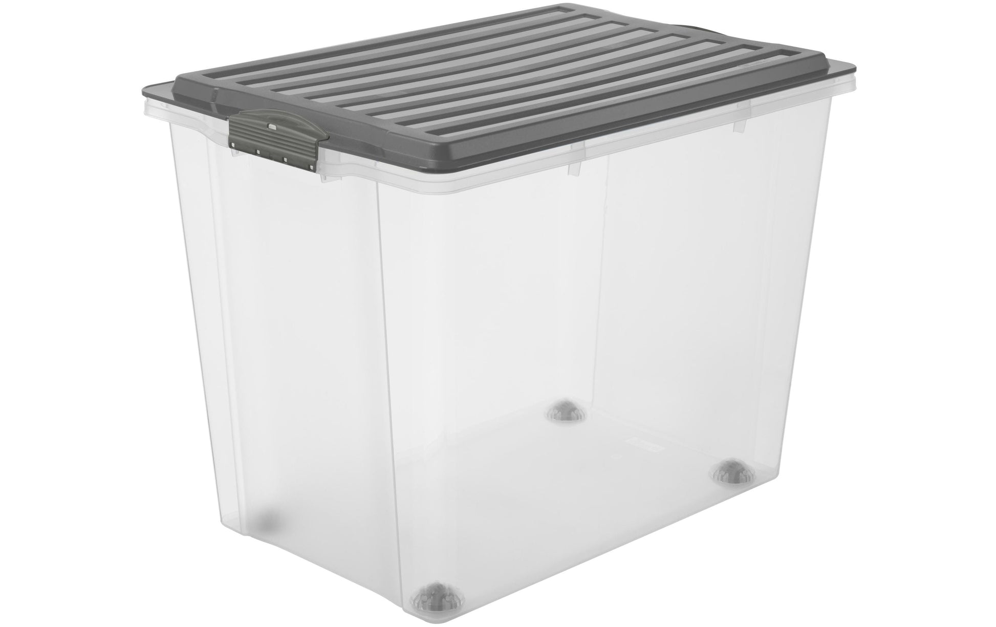 Rotho Aufbewahrungsbox 70 l (mit Deckel) – Polypropylen (PP) – Anthrazit – 395 × 435 × 570 mm