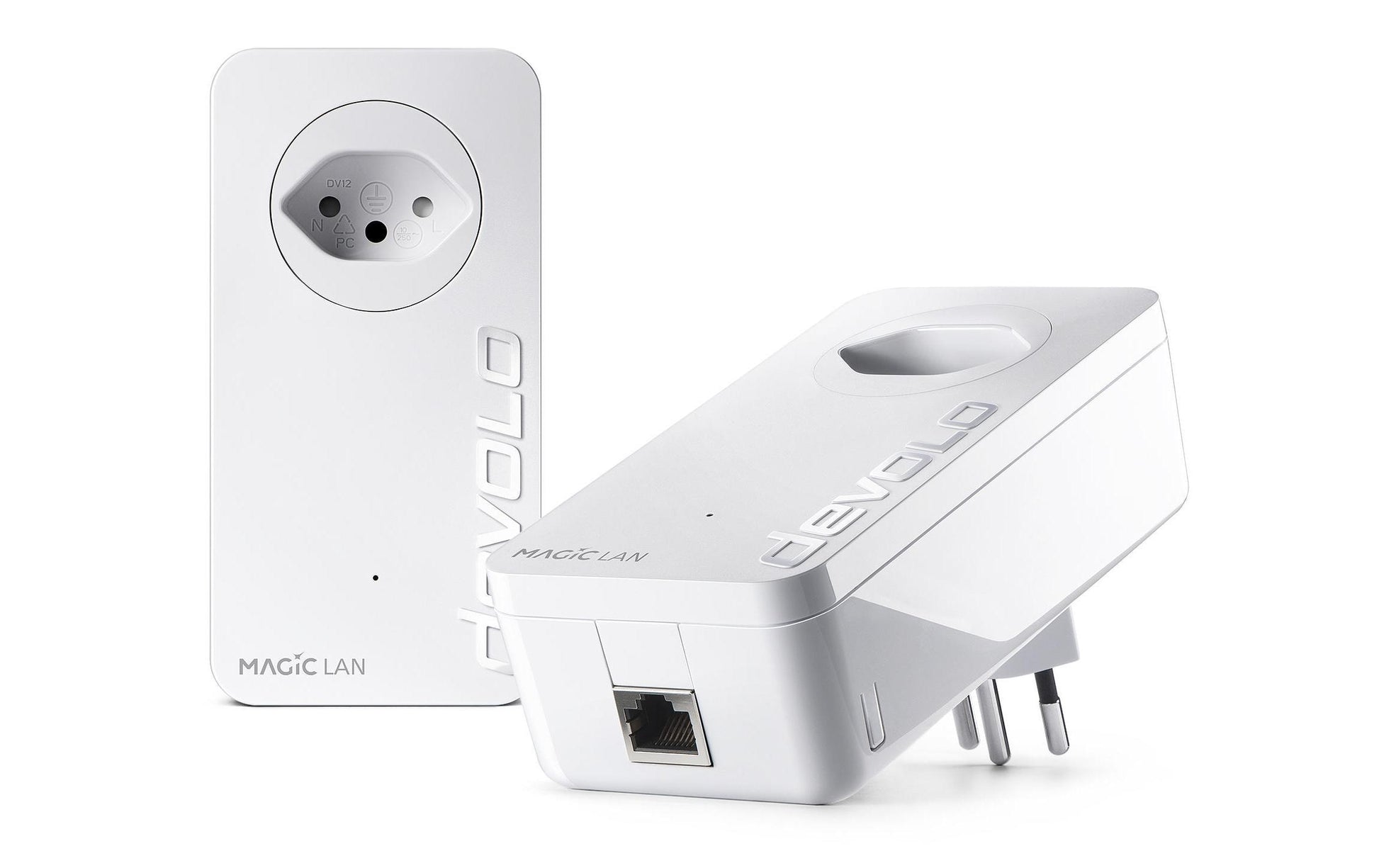 Devolo Magic 2 LAN Starter Kit – Powerline 2400 Mbit/s, 1× 1G RJ‑45, Weiss, 2er-Set