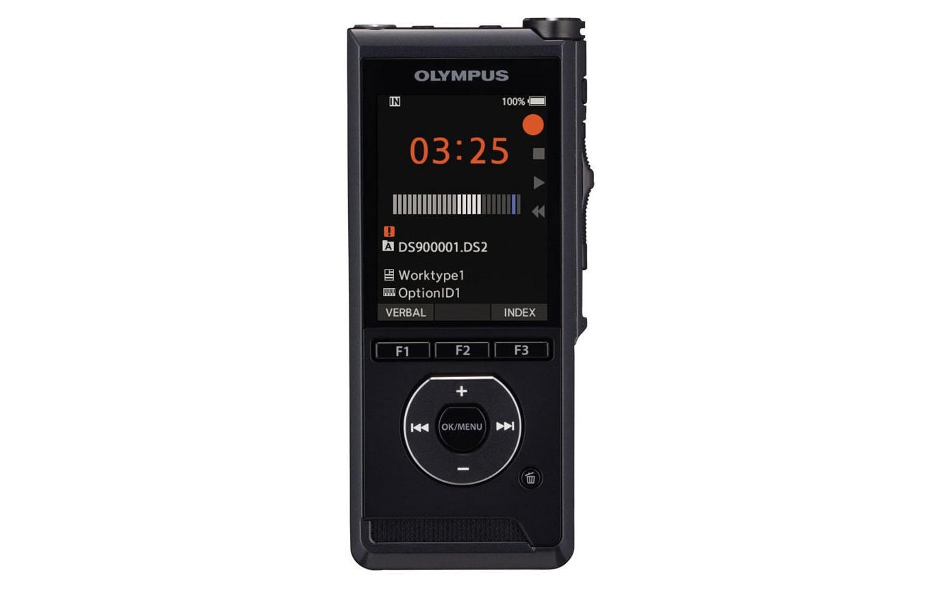 Om system Olympus DS-9000 – Digitales Diktiergerät – 2 GB, USB 2.0, LPCM, mit Lautsprecher – Schwarz