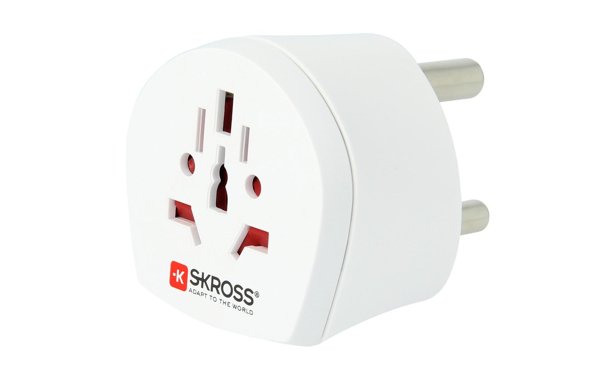Skross Reiseadapter – von Universal zu Typ M – geerdet – weiss
