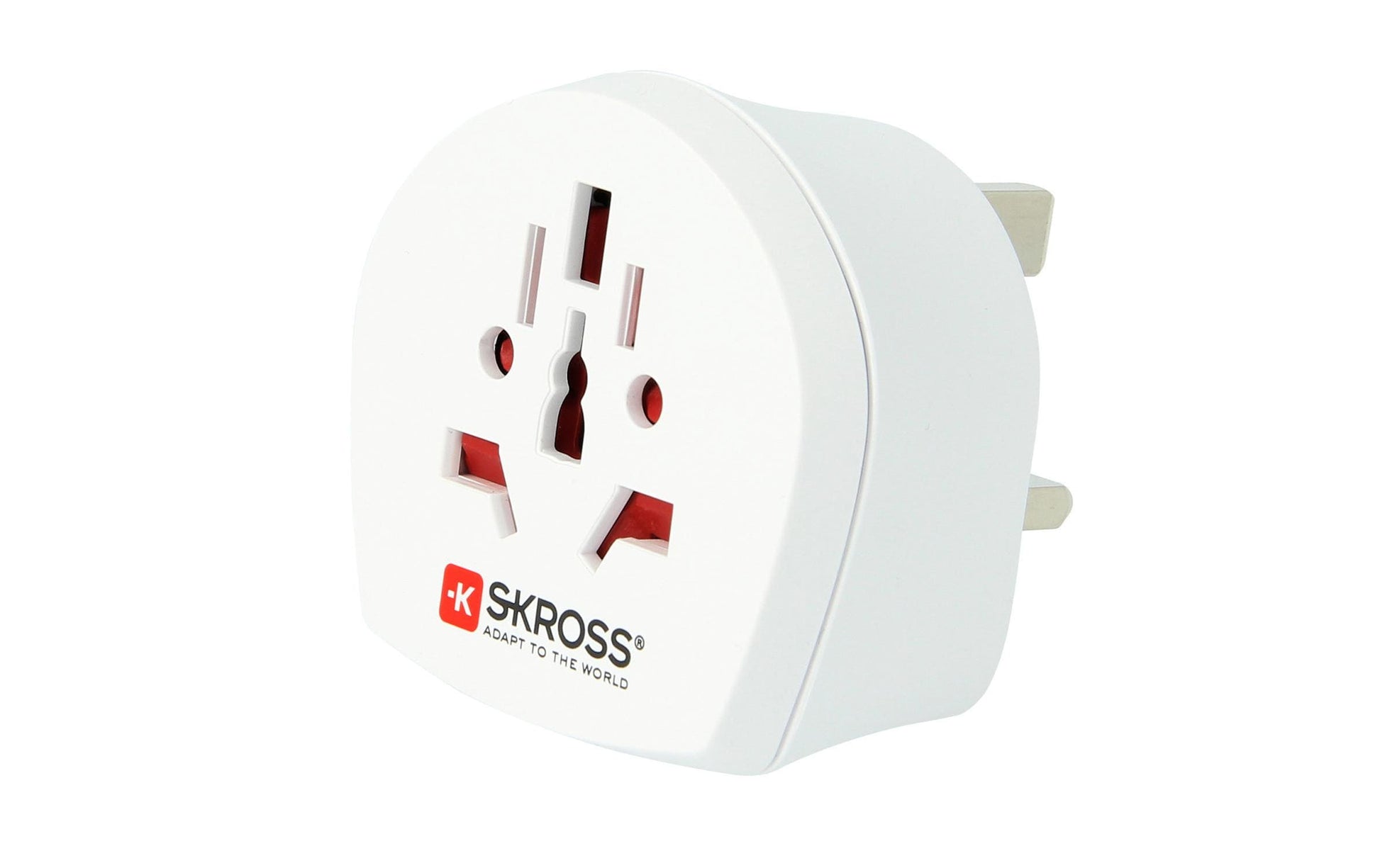 SKROSS – Reiseadapter – von Japan nach Vereinigtes Königreich, 3-polig (geerdet), mit Sicherung – 58 × 56 × 58 mm
