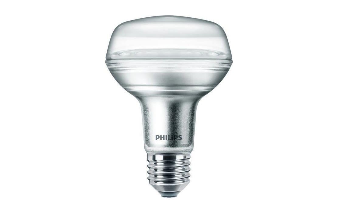 Philips LED-Reflektor E27, R80 – 735 lm, 8 W, Warmweiss 2700 K, 36° – CorePro
