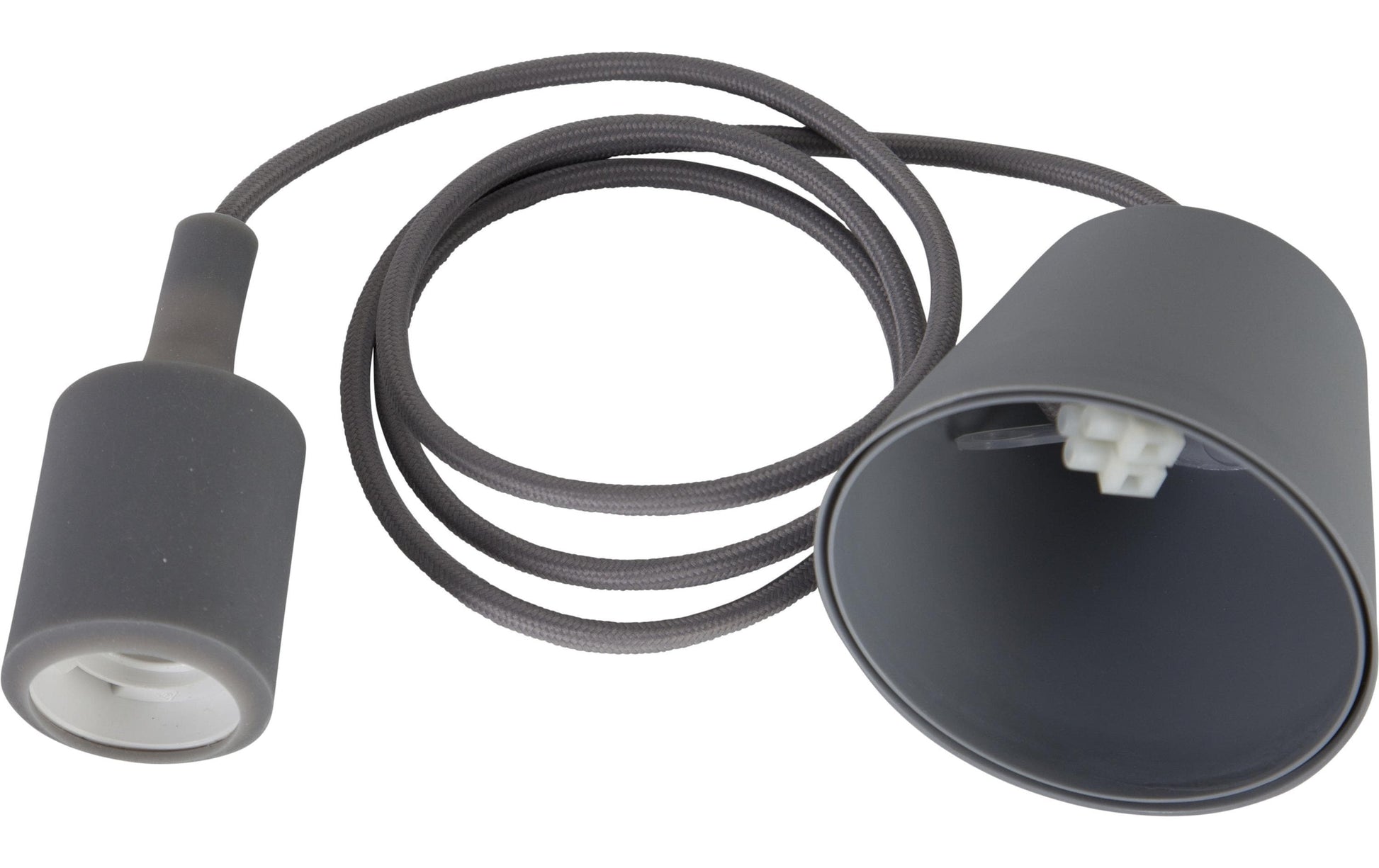 Star Trading Lampenhalter – E27, 1,2 m – Grau, Kunststoff, IP20 – 1 Stk.