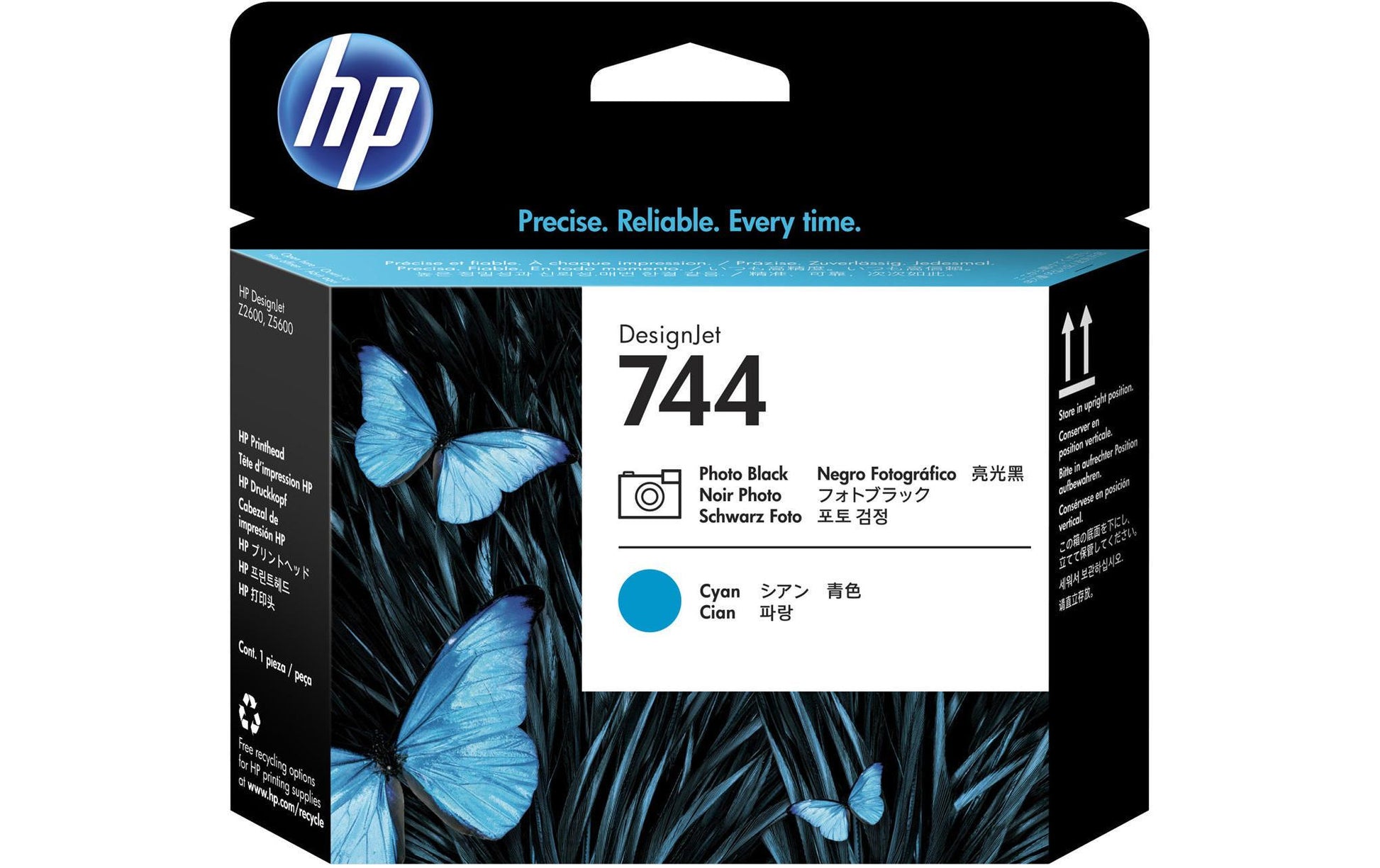 HP Druckkopf Nr. 744 (F9J86A) – Foto-Schwarz/Cyan – für HP DesignJet Z5600