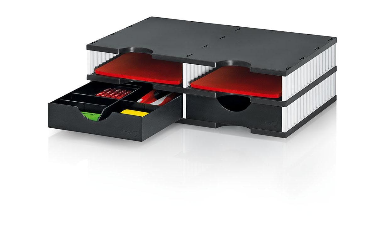 Styro Organizer, 4 Fächer – 230 × 320 × 153 mm