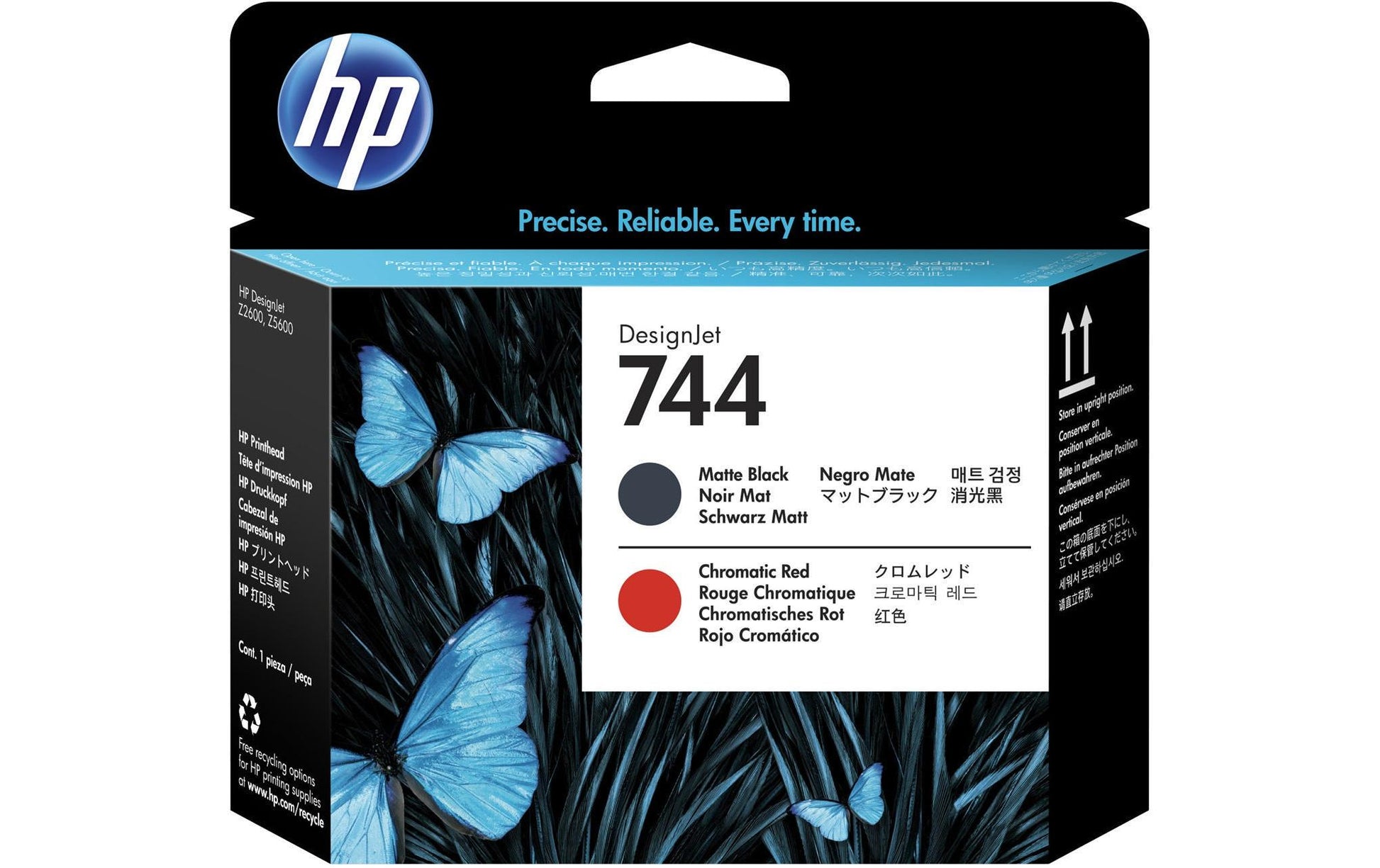 HP Druckkopf Nr. 744 (F9J88A) – Mattschwarz/Rot – für HP DesignJet Z5600