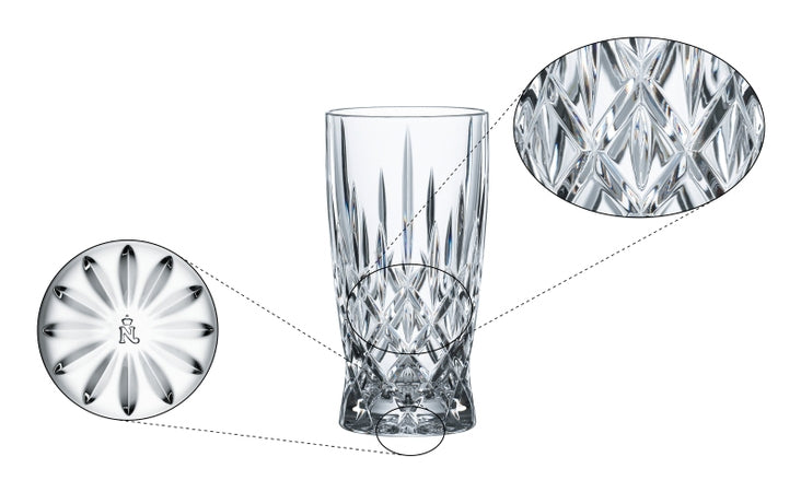 Nachtmann Trinkglas – 4er Set, 350 ml, Ø 7,5 cm, H 14,6 cm, Kristallglas, Transparent, spülmaschinenfest