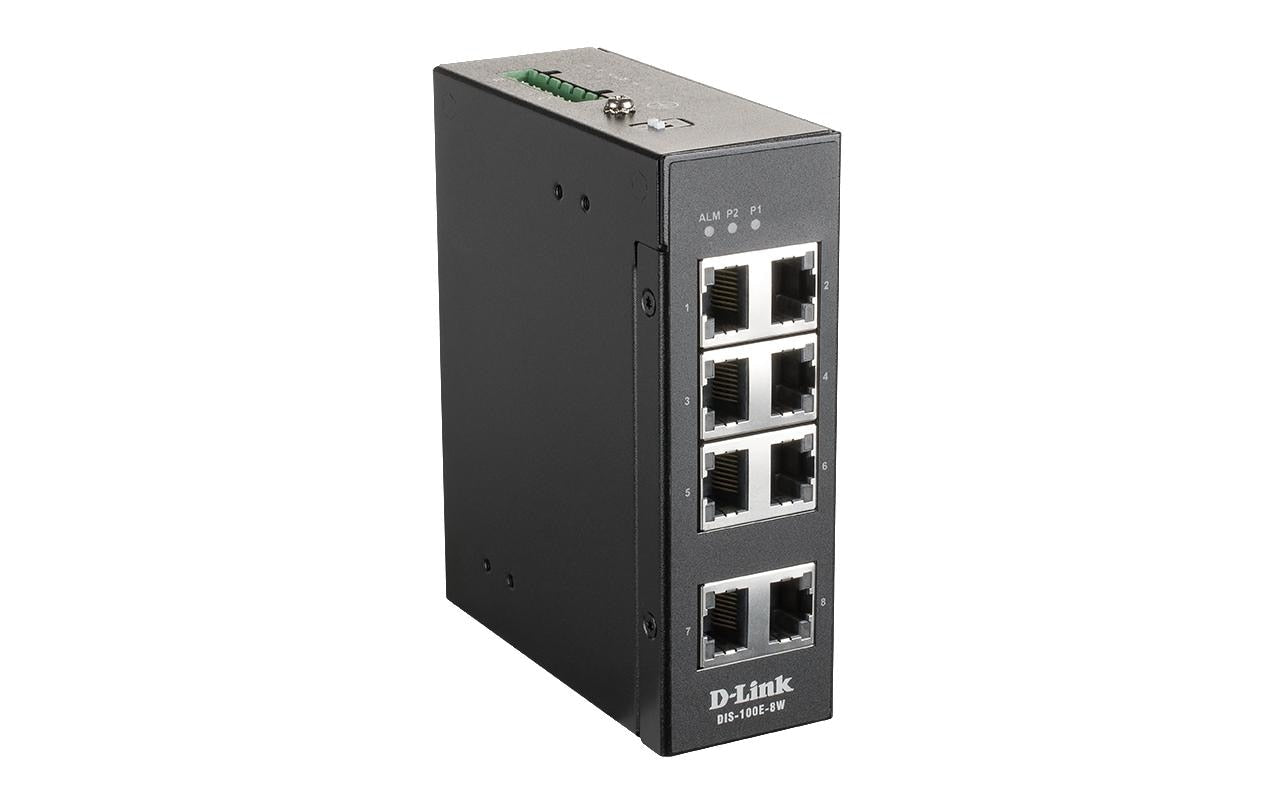 D-Link DIS-100E-8W – Unmanaged L2 Switch – 8× 10/100