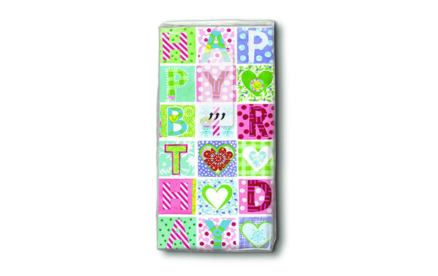 Paper + Design B-day Taschentücher – 4-lagig, 220 × 210 mm – 10 Taschentücher
