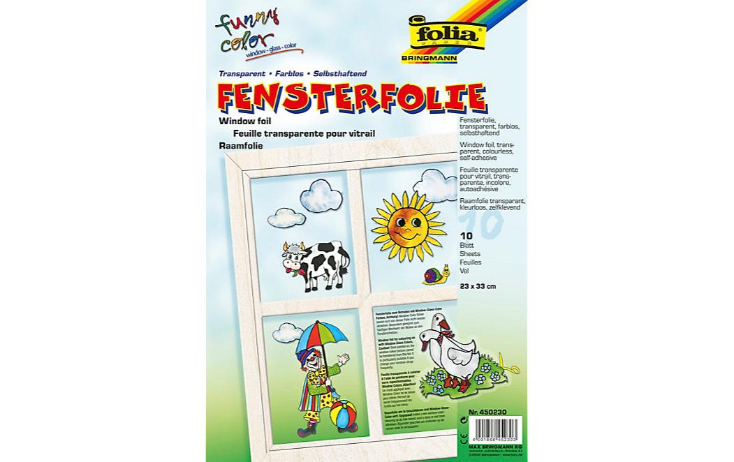 Folia Fensterfolie glatt – transparent – 23,0 × 33,0 cm