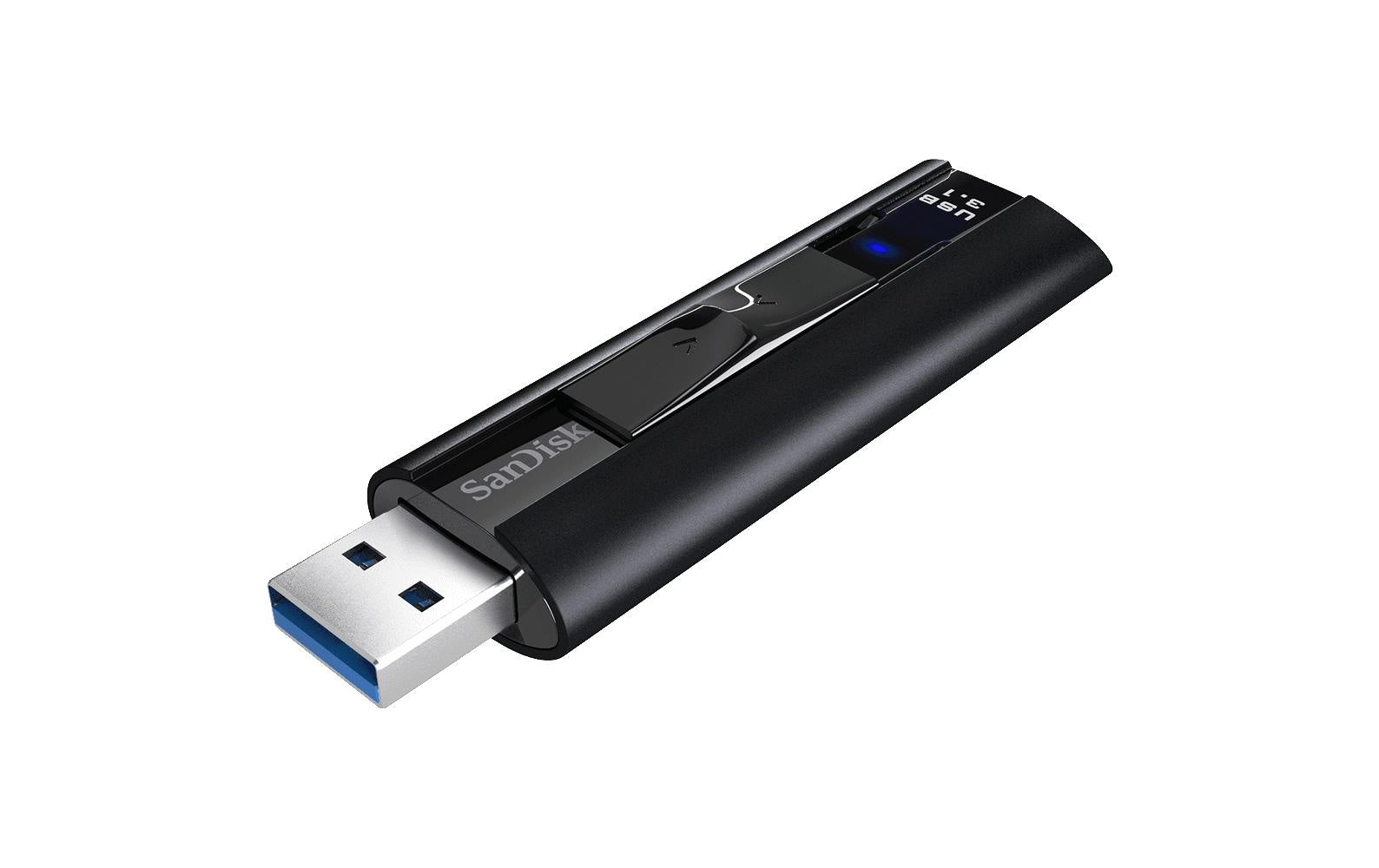 SanDisk Extreme Pro USB-Stick – 128 GB, USB Typ-A, USB 3.2 Gen 1, Passwortschutz, Schlüsselanhänger