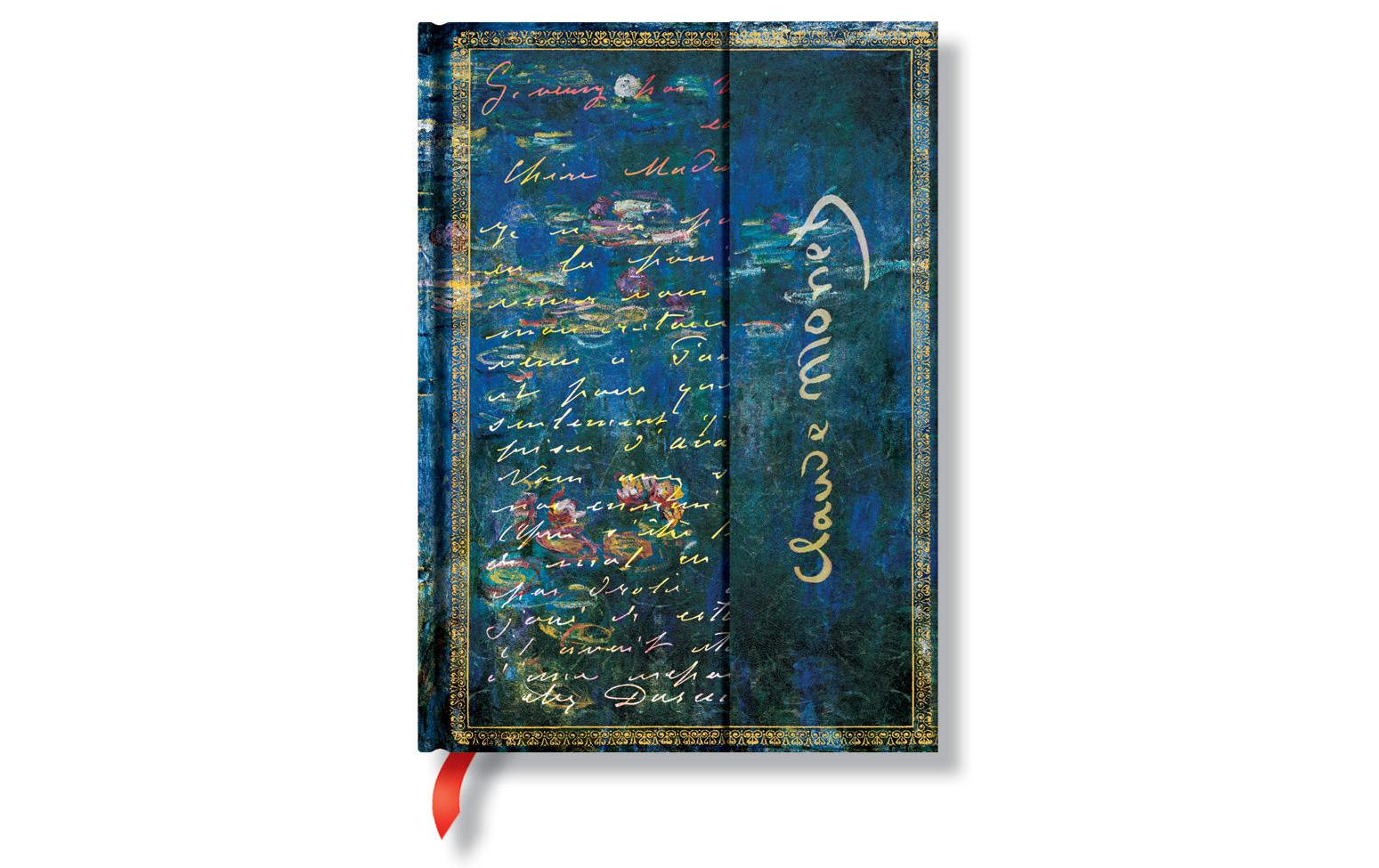 Paperblanks Notizbuch – 130 × 180 mm – liniert – 144 Blatt – Hardcover, Leseband, Innentasche, blau
