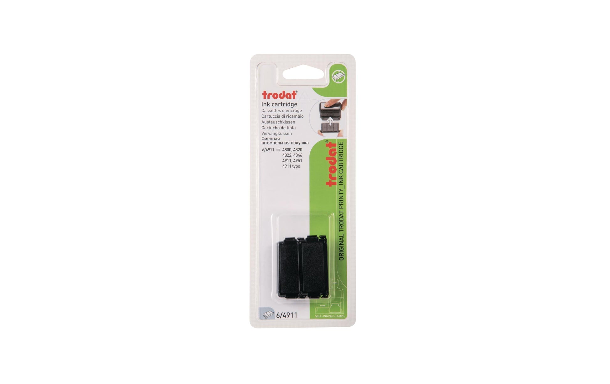 Trodat Ersatzkissen Schwarz – für Trodat 4800/4820/4822/4846/4911 – 10er-Set