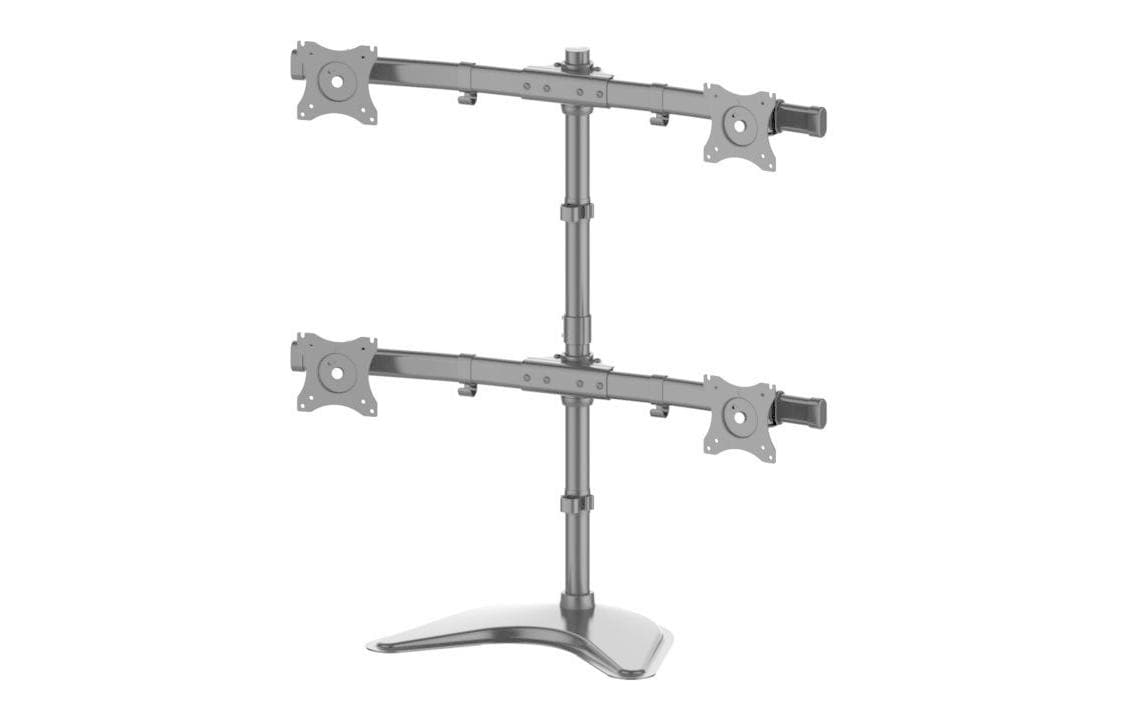 Multibrackets basic 3347 – Standfuss, 4 Monitore, bis 27", VESA 75 × 75 mm, 8 kg, drehbar, höhenverstellbar
