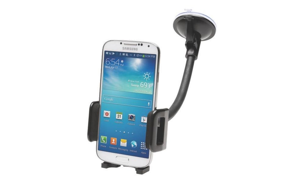Kensington Univ. Car Holder – Auto-Halterung (passiv) – drehbar, Saugnapf – für Smartphones – Schwarz