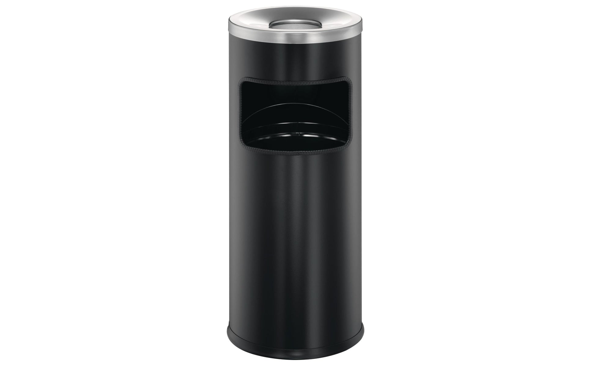 Durable Papierkorb Safe mit Ascher – Ø25 cm, Höhe 63 cm, Schwarz