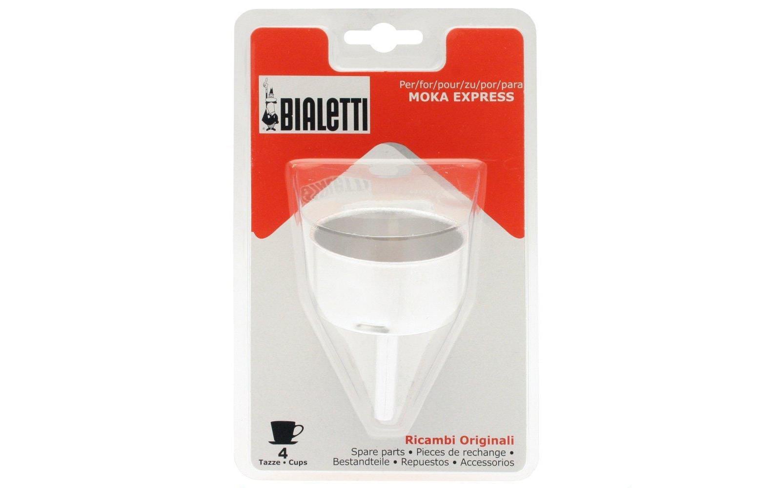 Bialetti Trichterfilter 4 Tassen – Ø 5,9 cm, für Moka Express, z. B. Dama, Fiammetta, Mini Express, Silber